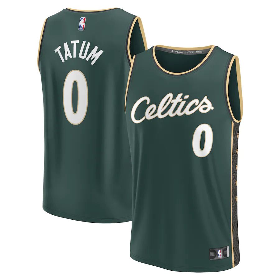 Men Boston Celtics #0 Jayson Tatum Fanatics Branded Kelly Green City Edition 2022-23 Fastbreak NBA Jersey